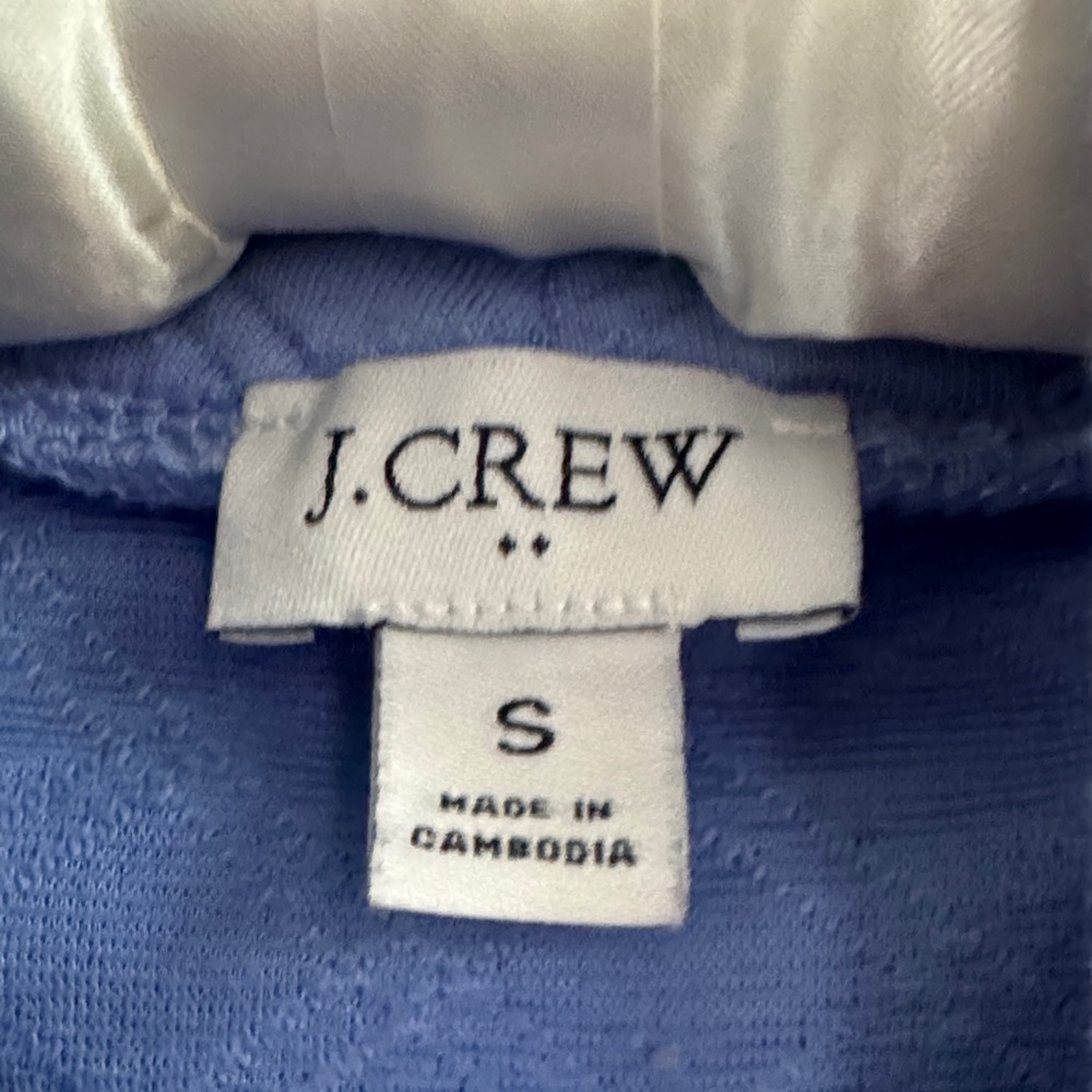 J. Crew Quilted Cowl Neck Sweater - Periwinkle Blue - Picture 2 of 6
